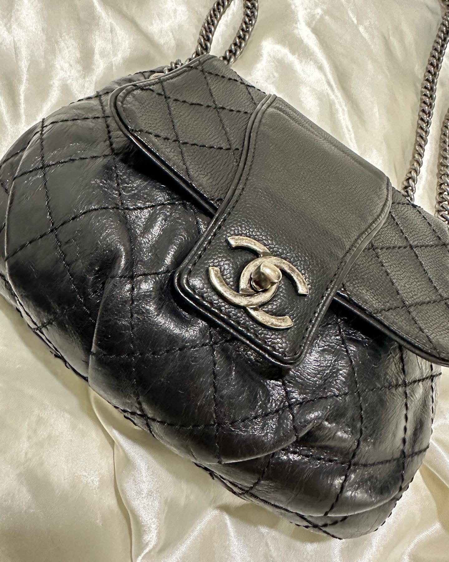 Chanel vintage bag雙皮革拼接包 - STAY PURE