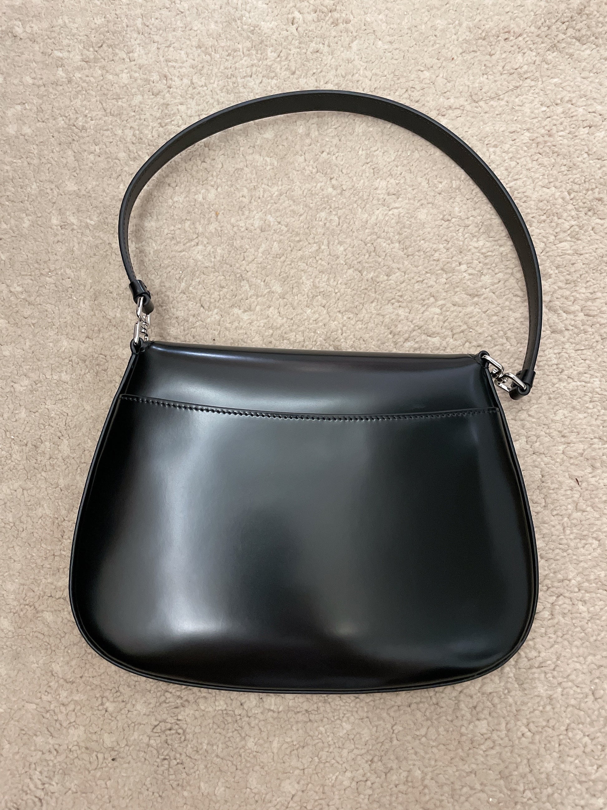 Prada Cleo Shoulder Bag 拋光皮革揭蓋掛肩袋 - STAY PURE