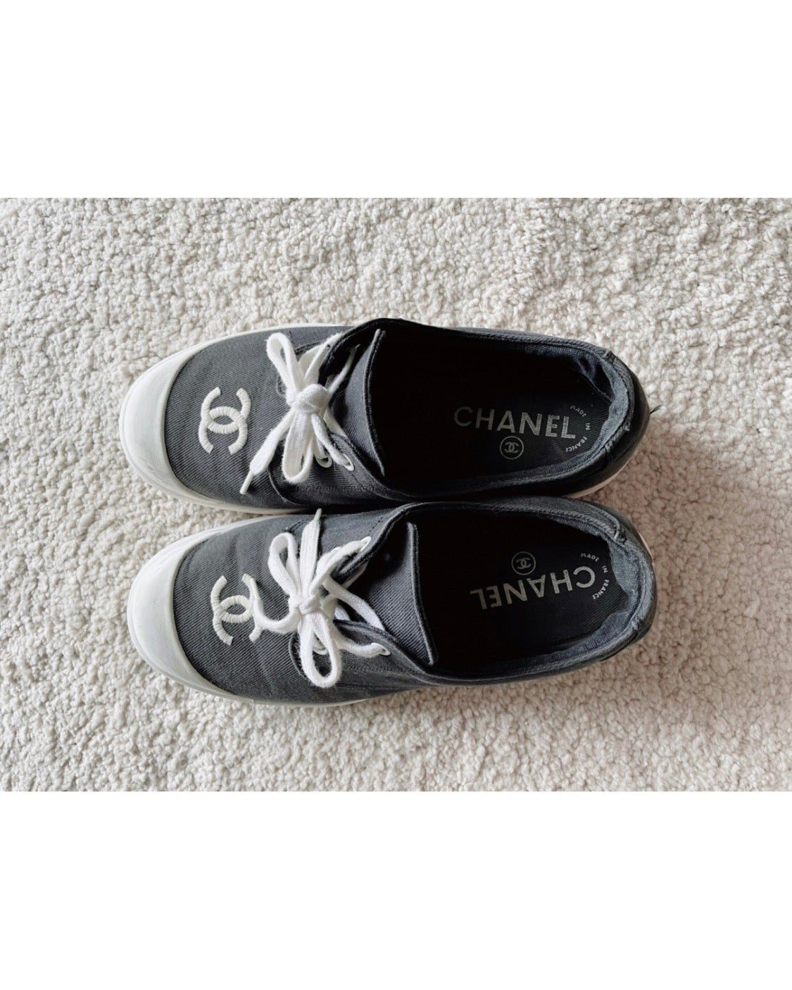 Chanel sneakers sale cc logo